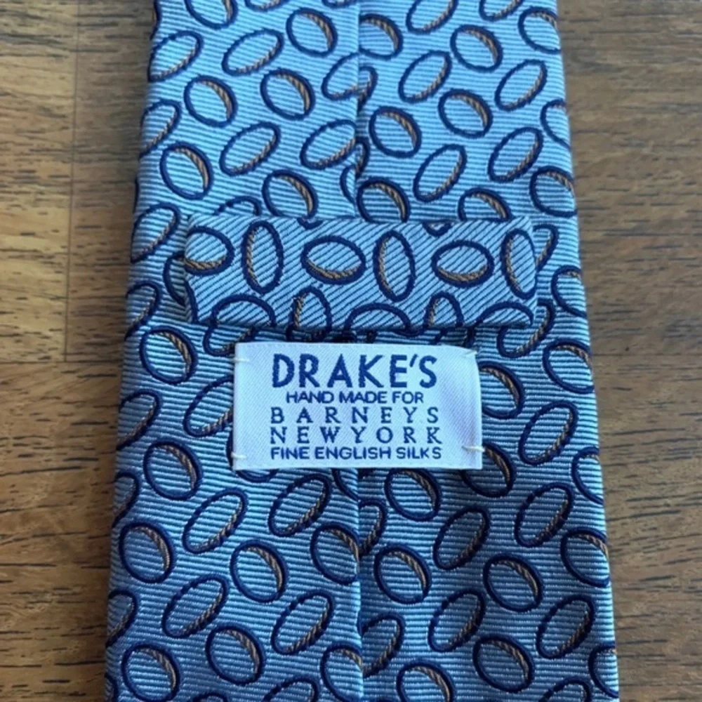 Drake’s Blue & Brown Ovals Tie
